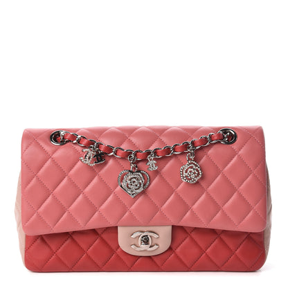 Chanel Lambskin Quilted Tri-Color Medium Valentine Charms Single Flap Pink 1 of 11