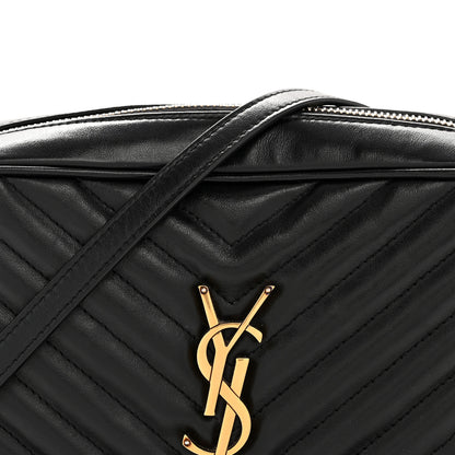 Saint Laurent Calfskin Matelasse Monogram Lou Camera Bag Black 8 of 13