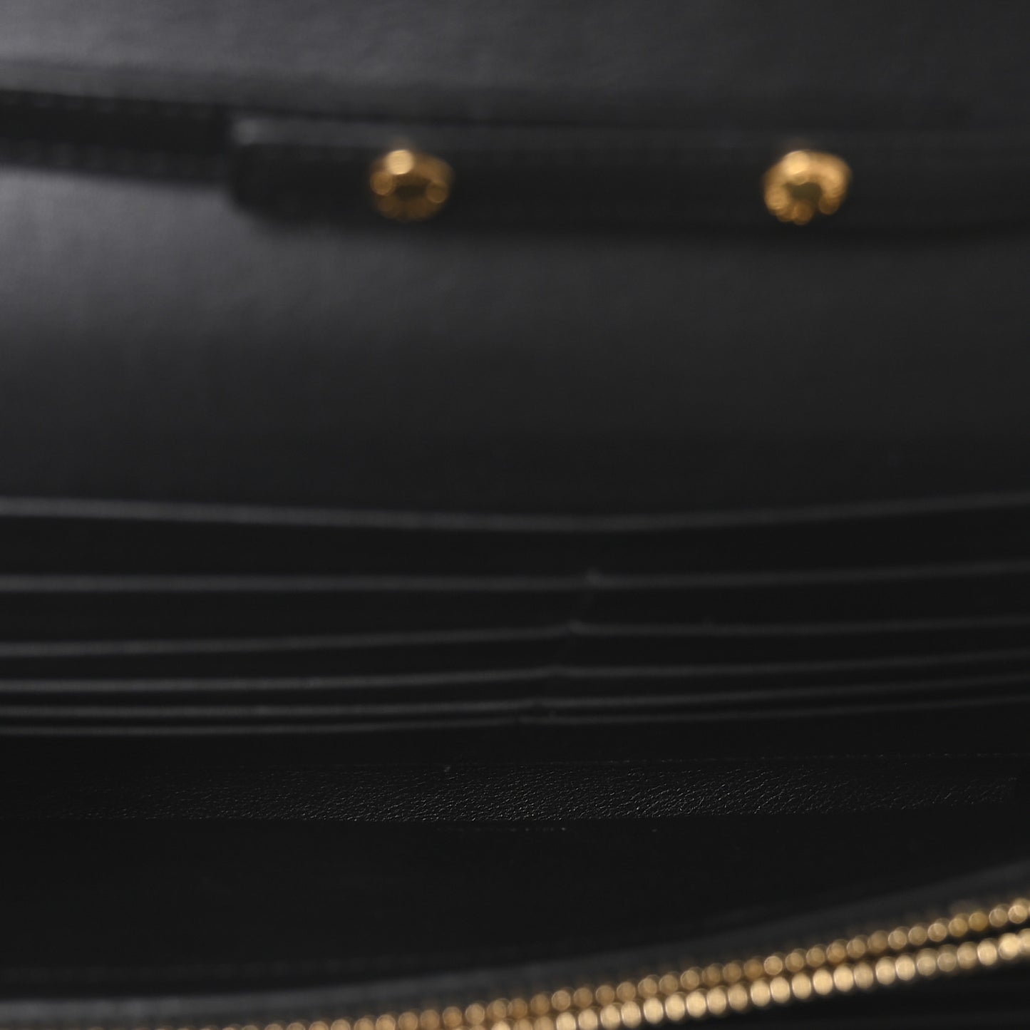 Calfskin Classic Y Ligne Chain Wallet Black