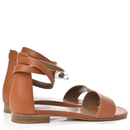 Hermes Heritage Calfskin Baia Sandals 37 Naturel 4 of 9
