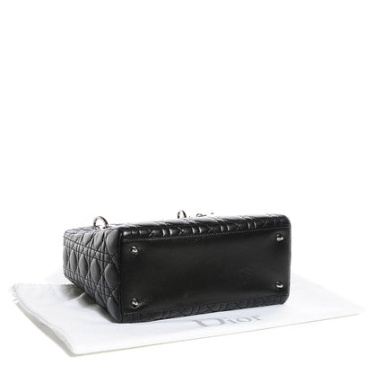 Christian Dior Lambskin Cannage Medium Lady Dior Black 4 of 7