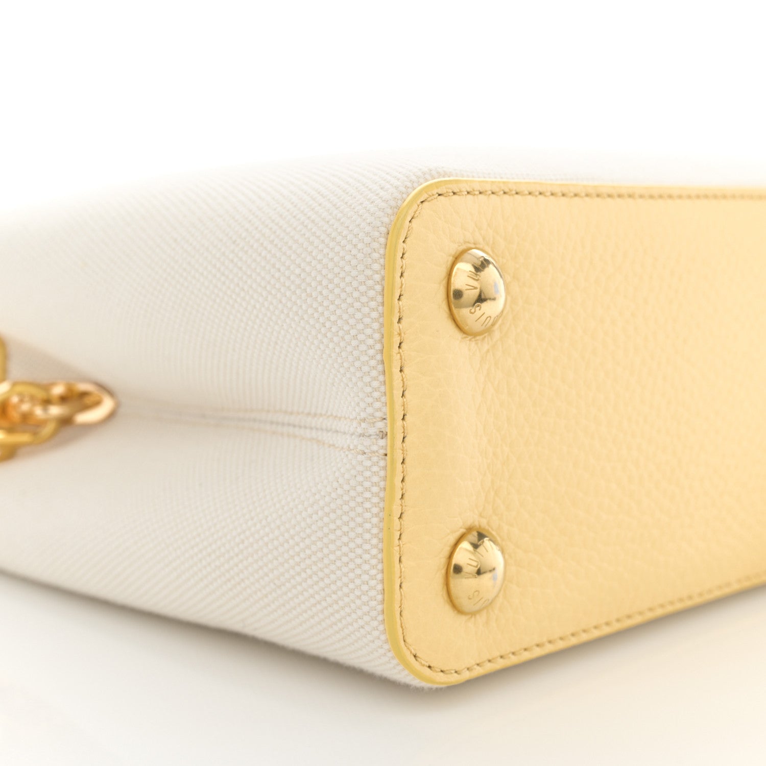 Louis Vuitton Canvas Taurillon Capucines BB Plume Yellow 8 of 12