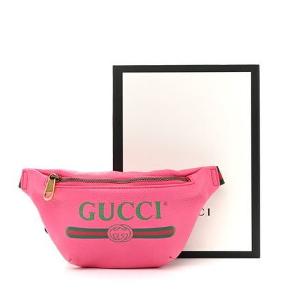Gucci Grained Calfskin Small Logo Belt Bag Box Pink Green 11 of 11
