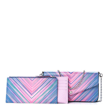 Louis Vuitton Epi Tropical Pochette Felicie Blue Rose 1 of 16