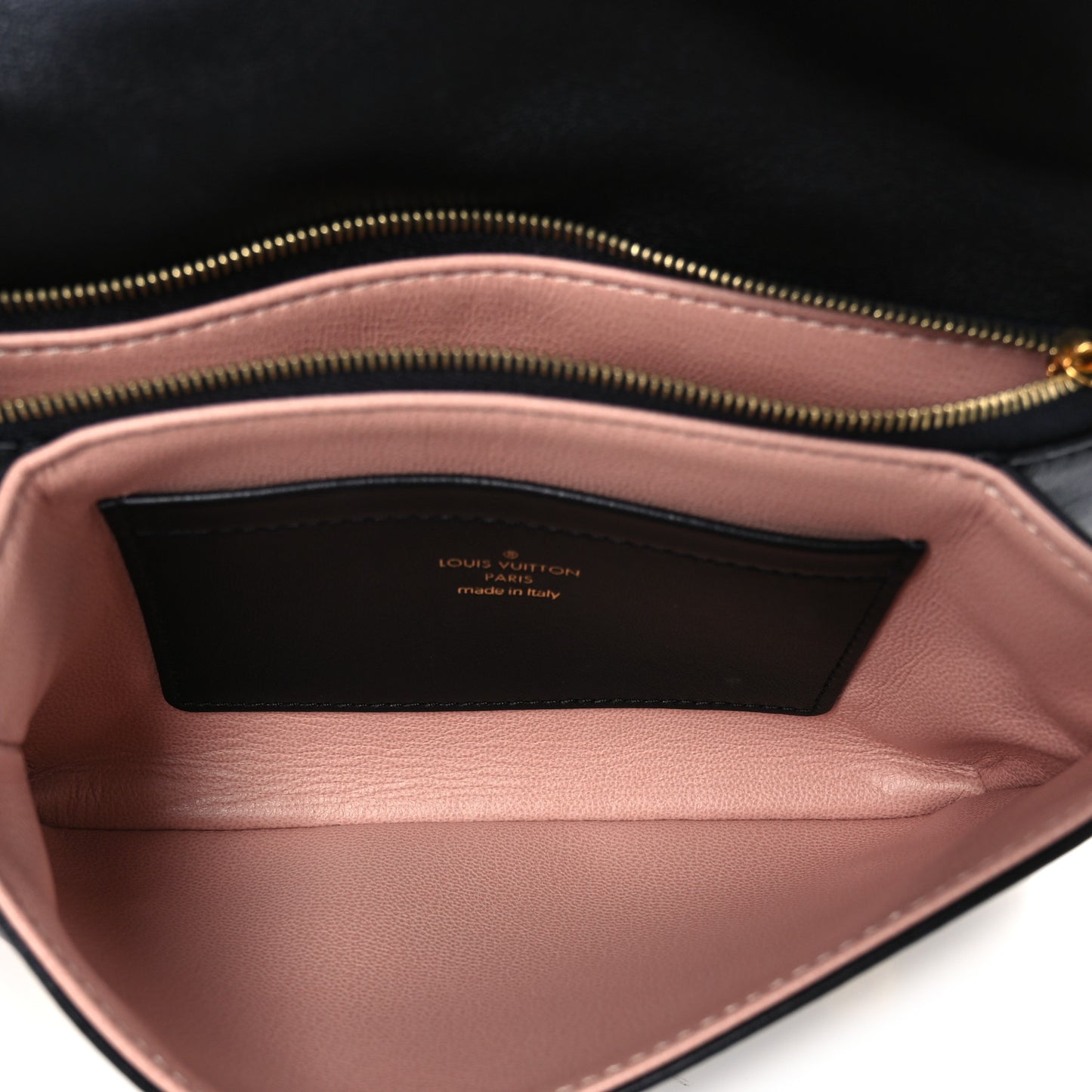 Lambskin Embossed Monogram Pochette Coussin Black