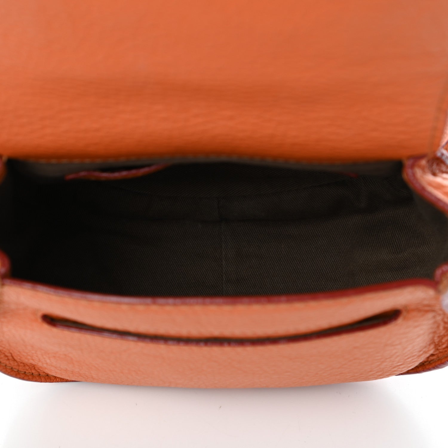 Chloe Calfskin Mini Marcie Round Crossbody Bag Orange 5 of 9