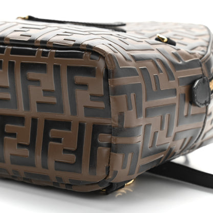 Fendi Vitello Bi-Color FF 1974 Embossed Mini Backpack Maya Black 10 of 11