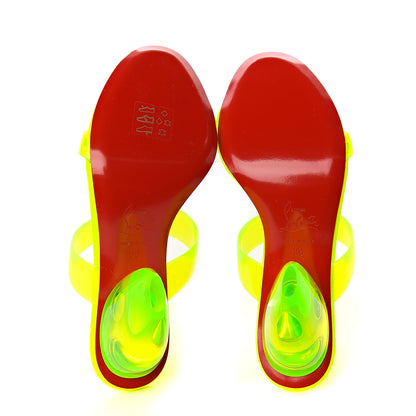 Christian Louboutin PVC Ovida 85 Slide Sandals 36 Yellow 5 of 7