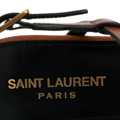 Saint Laurent Calfskin Maine Cassandra Monogram 05 Sandals 35.5 New Papaya 8 of 11