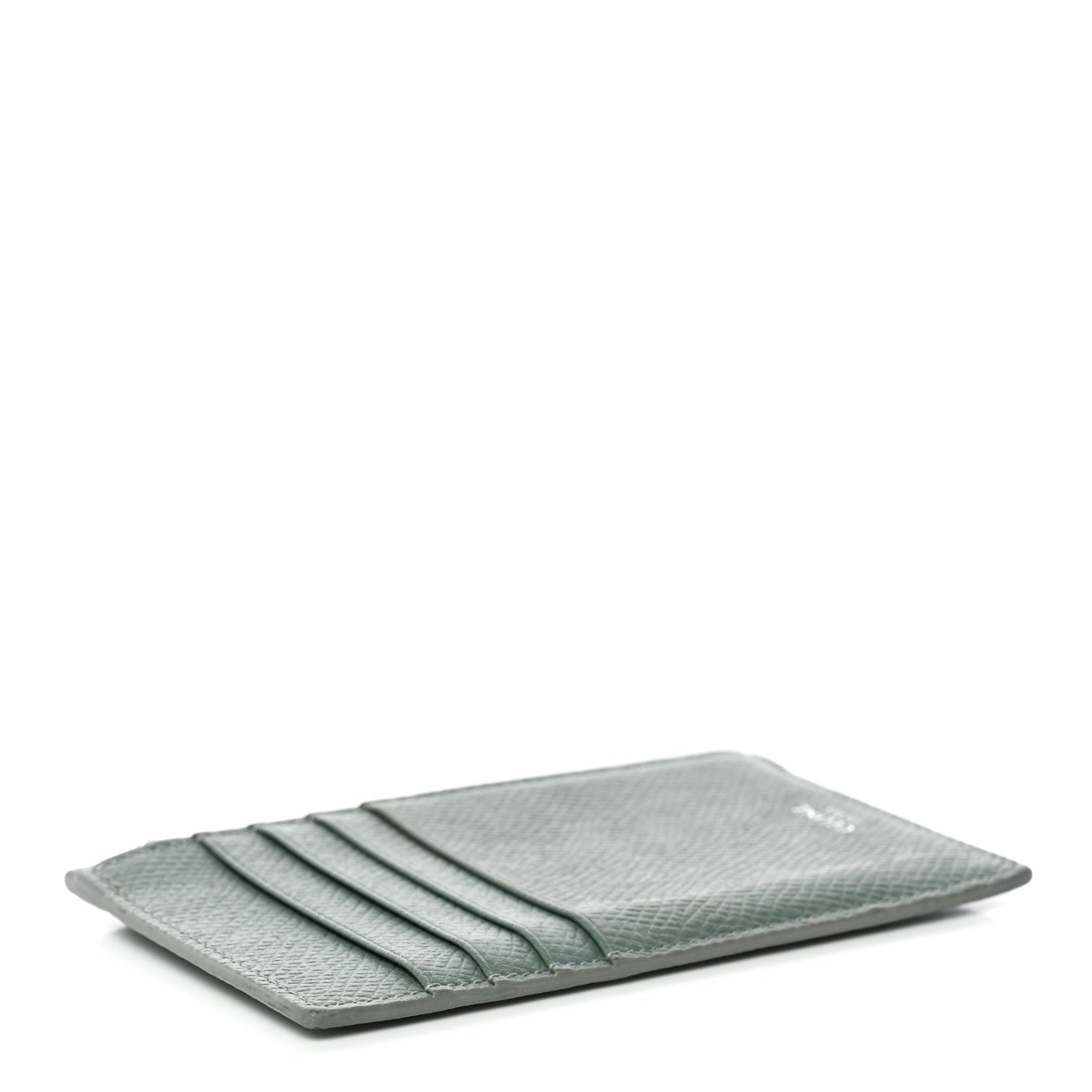 Celine Grained Calfskin Zipped Card Holder Celadon 4 of 7