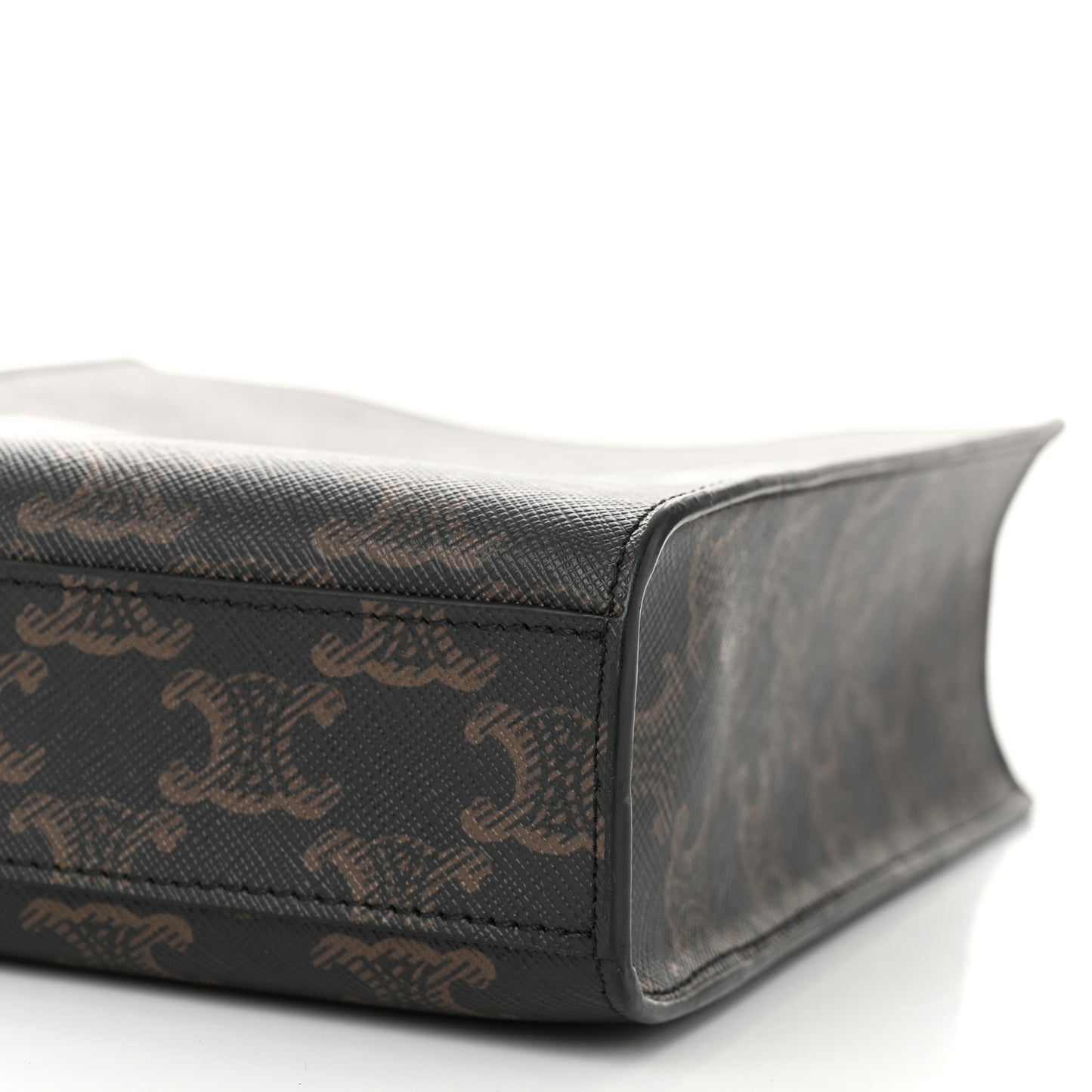 Triomphe Canvas Calfskin Mini Vertical Cabas Tan