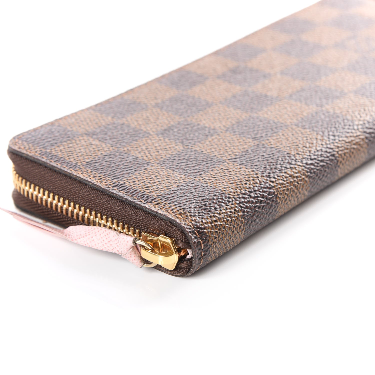 Louis Vuitton Damier Ebene Clemence Wallet Rose Ballerine 4 of 11