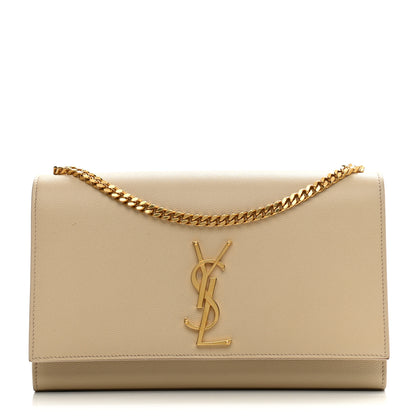 Saint Laurent Grain De Poudre Medium Monogram Kate Satchel Nude Powder 1 of 8