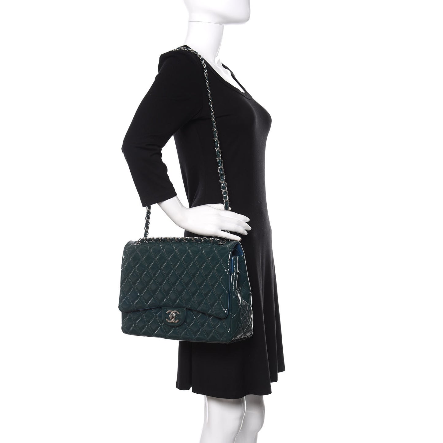 Patent Maxi Double Flap Turquoise