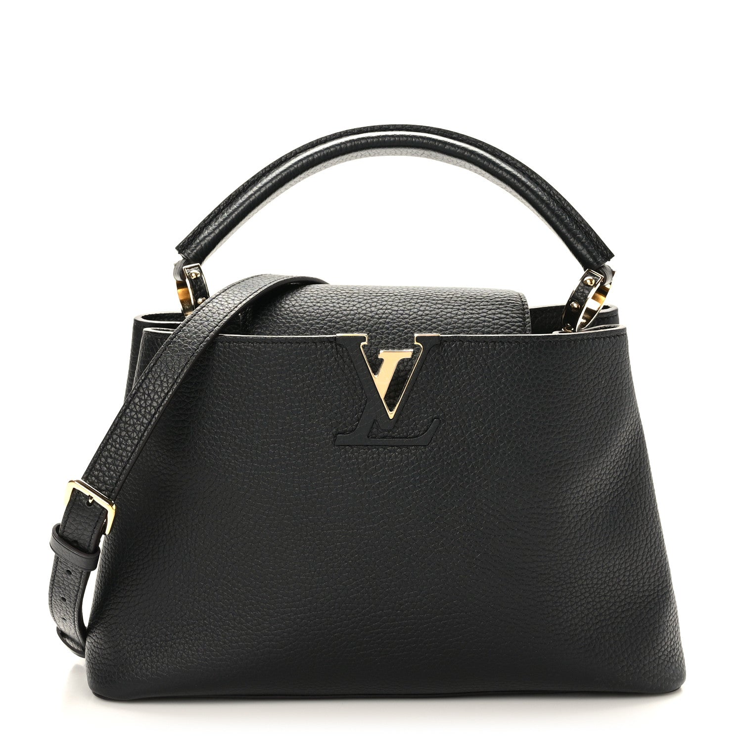 Louis Vuitton Taurillon Capucines PM Black 1 of 10