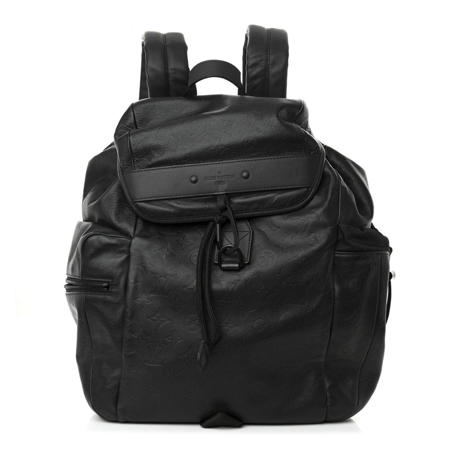 Calfskin Monogram Shadow Discovery Backpack Black