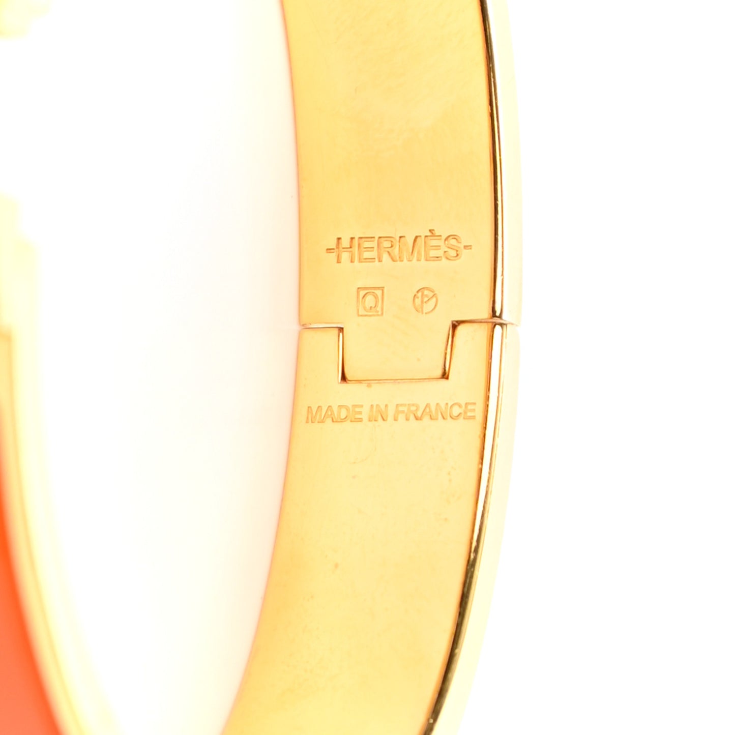 Enamel Narrow Clic Clac H Bracelet GM Orange