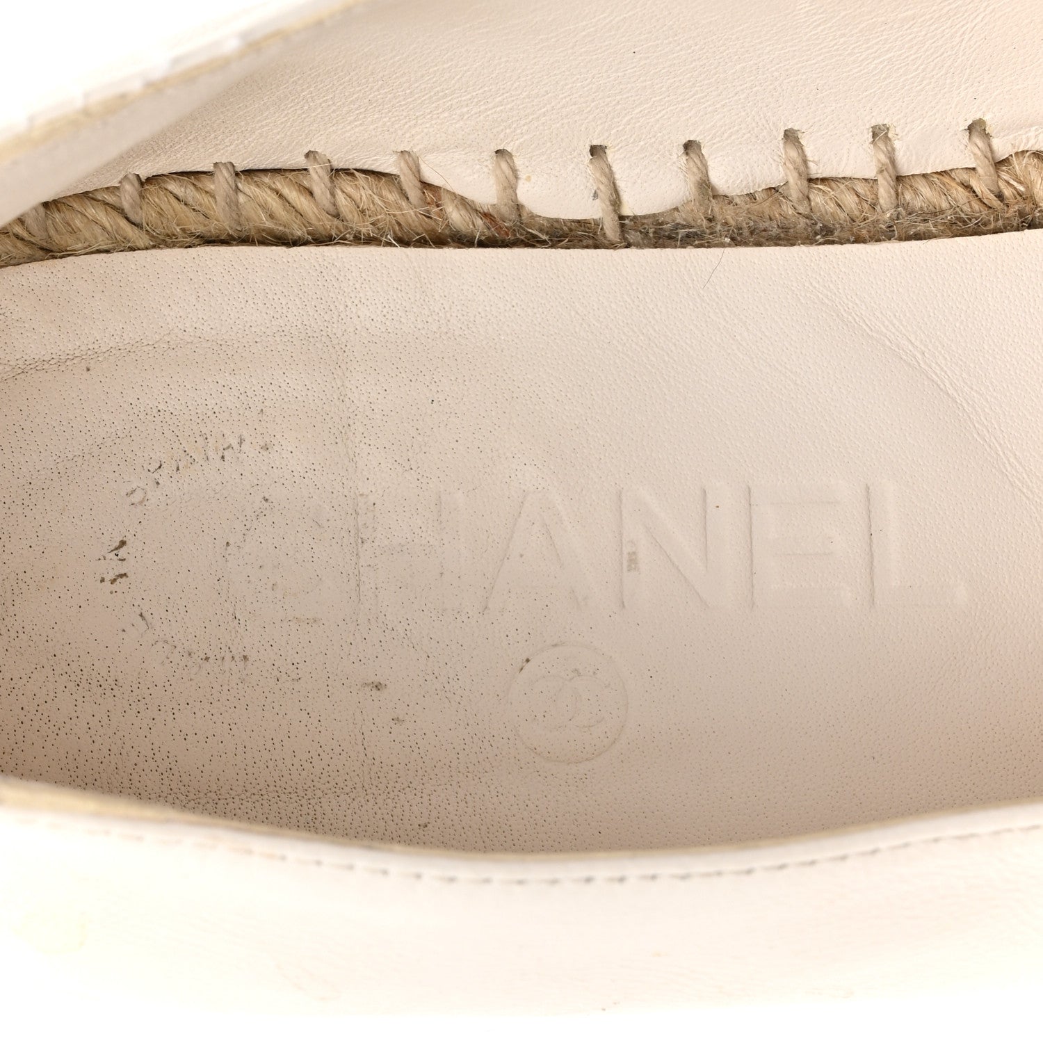 Chanel Lambskin CC Espadrilles 37 White Black 8 of 14