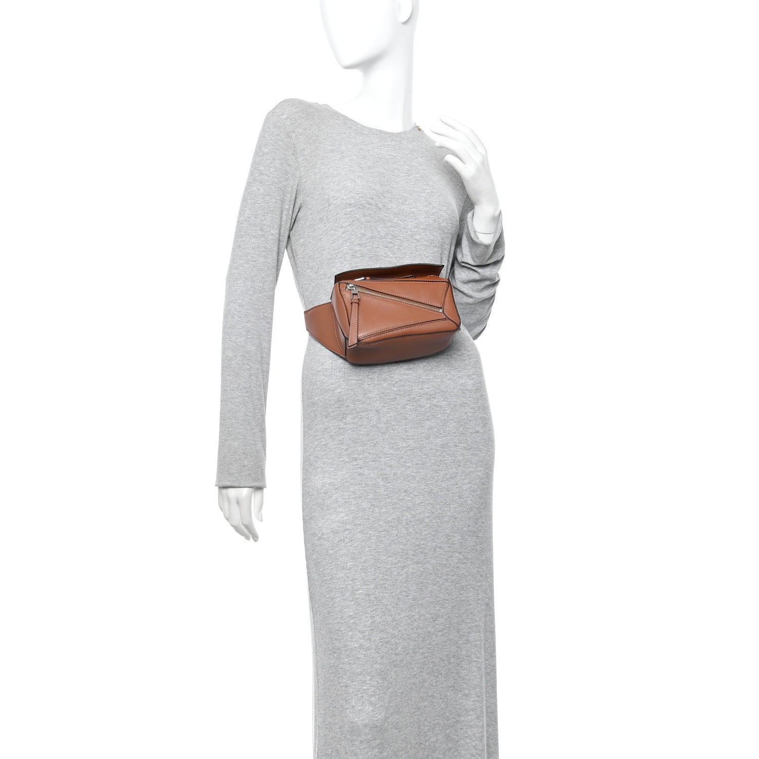 Loewe Calfskin Mini Puzzle Bumbag Tan 2 of 10