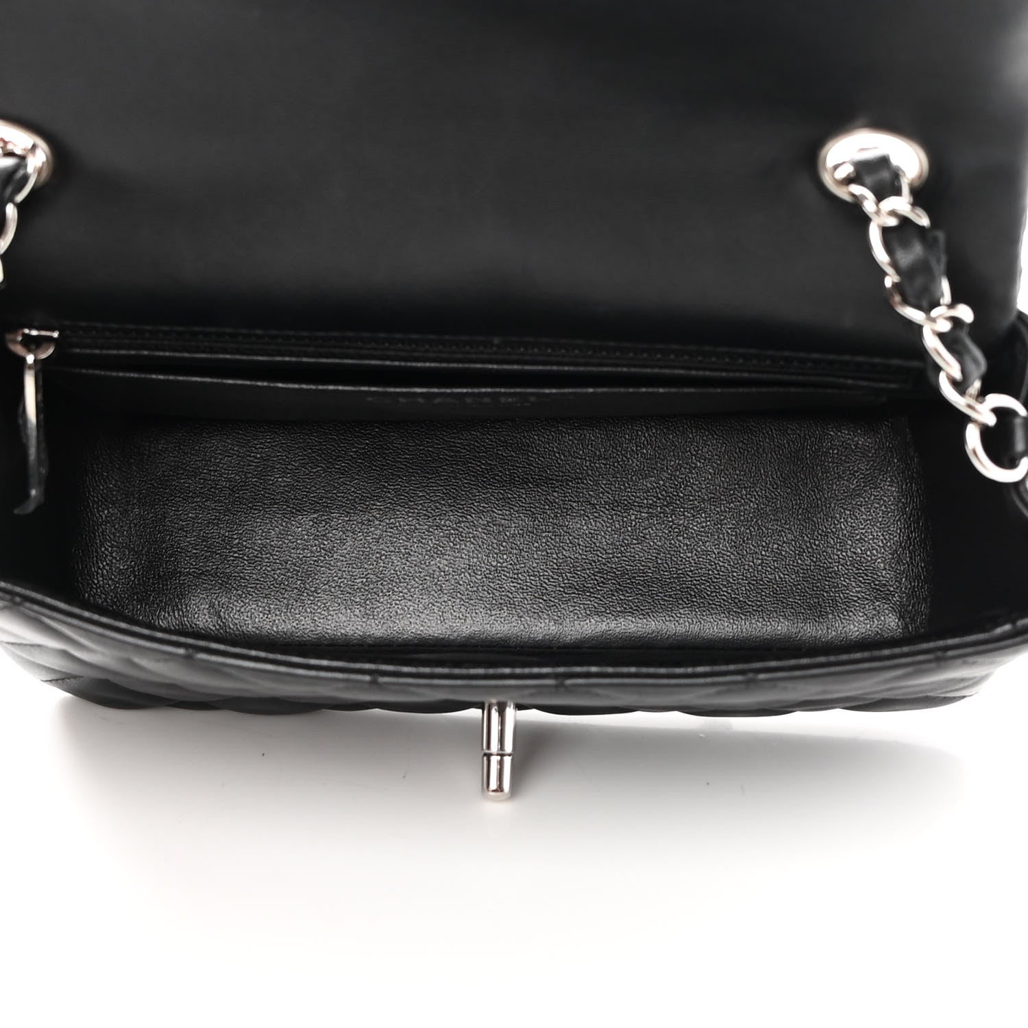 Chanel Lambskin Quilted Mini Rectangular Flap Black 5 of 16