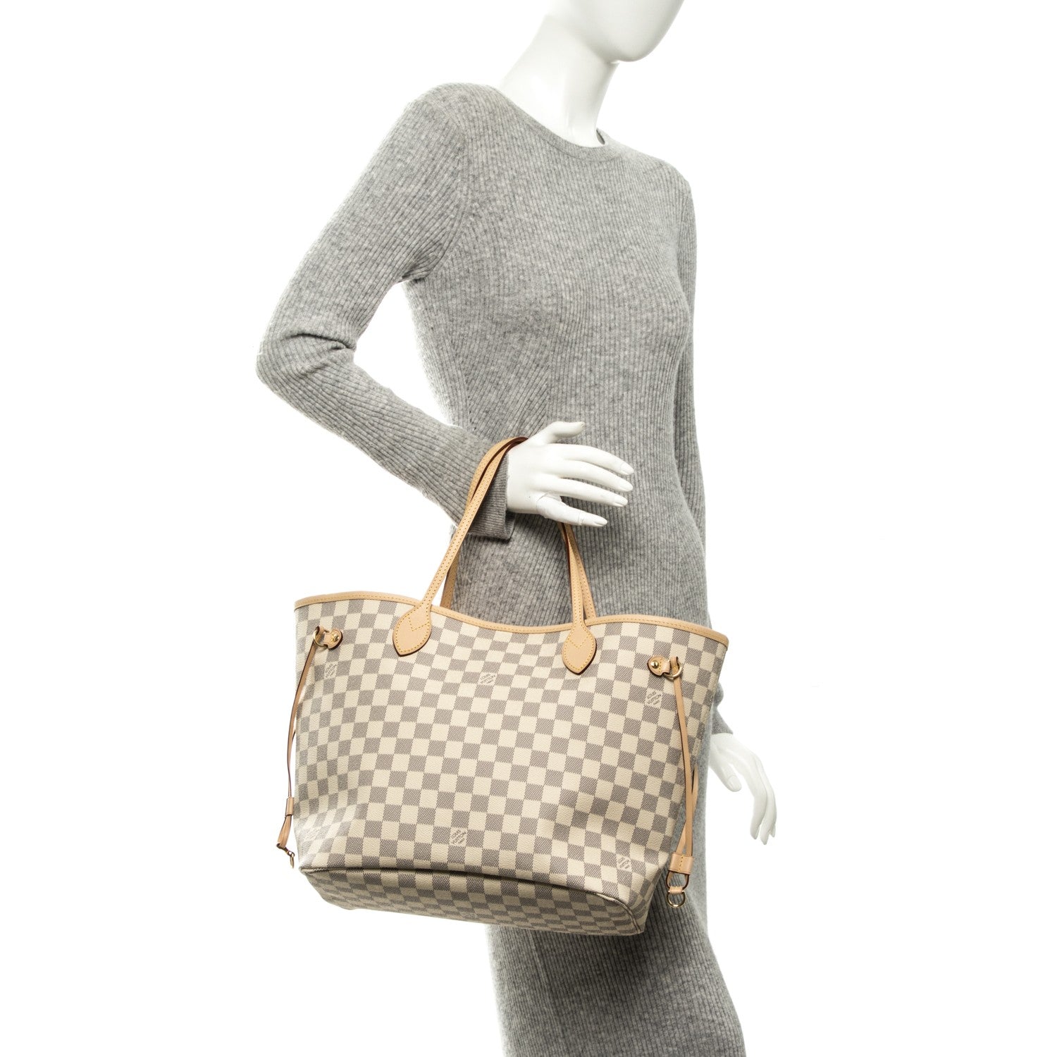 Louis Vuitton Damier Azur Neo Neverfull MM Rose Ballerine 2 of 8