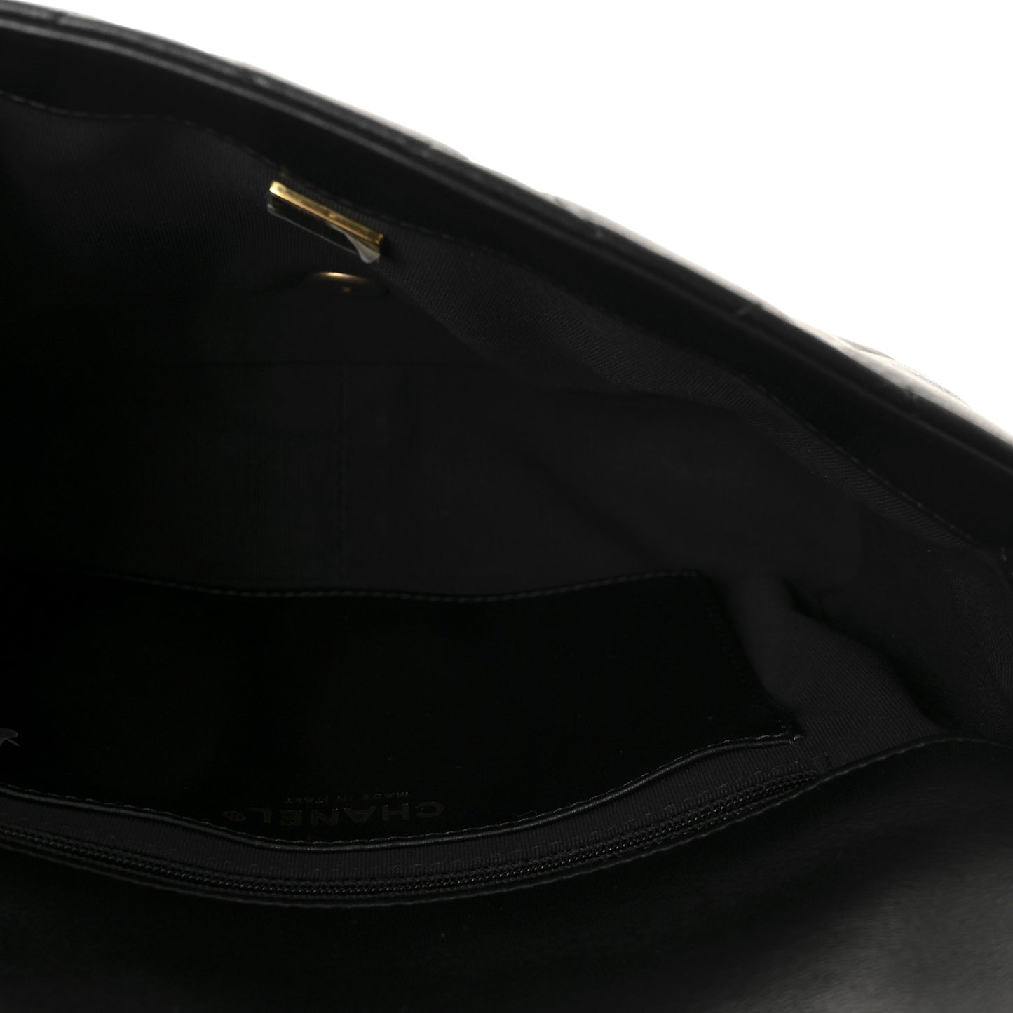 Lambskin Quilted Large CC Funky Town Flap Black