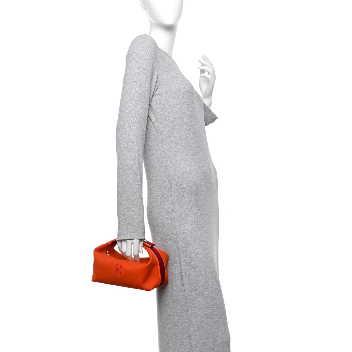 Canvas Small Bride-A-Brac Pouch Orange Burgundy
