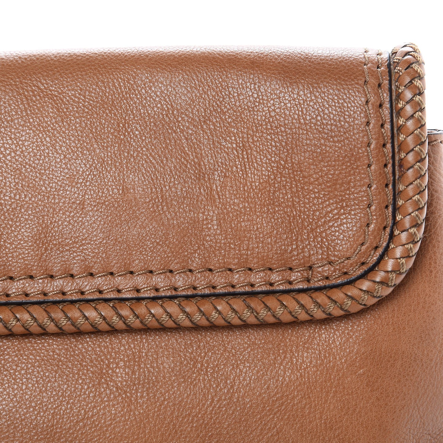 Pebbled Calfskin Marrakech Clutch Camel