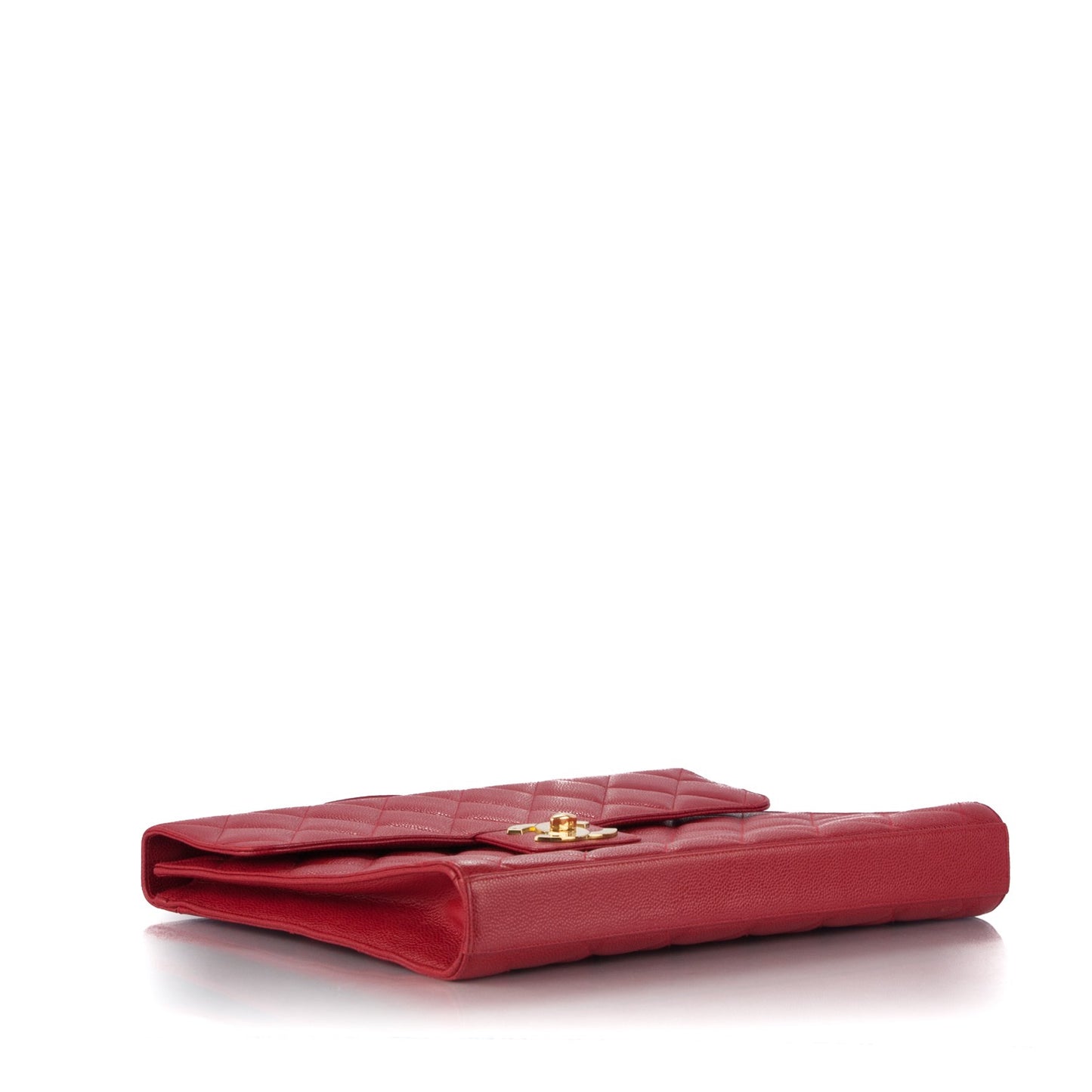 Caviar Quilted Briefcase Laptop Bag Red