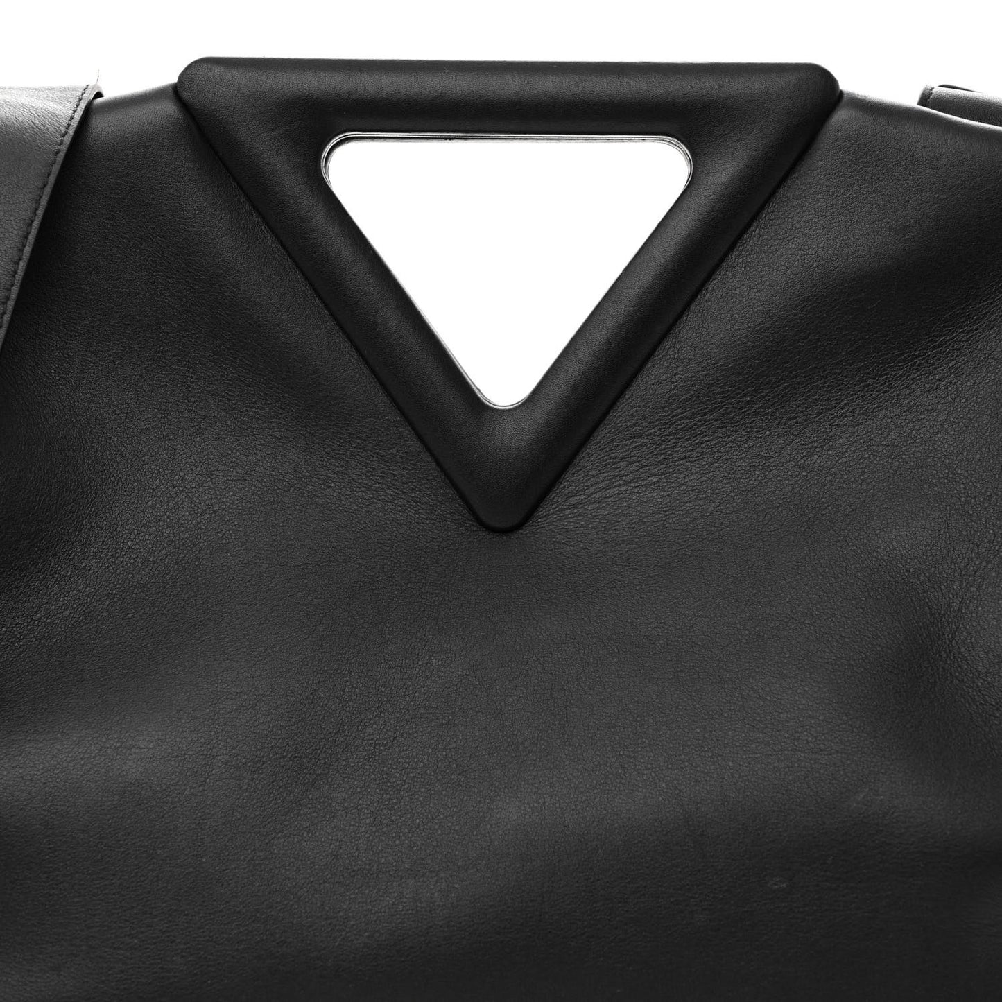 Calfskin Large The Point Triangle Bag Black