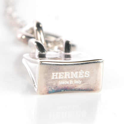 Hermes Sterling Silver Birkin Amulette Pendant Necklace 4 of 7