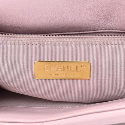 Chanel Lambskin Quilted Large Chanel 19 Flap Light Pink 6 of 10