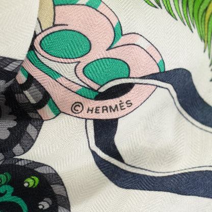 Hermes Cashmere Silk Sous L Egide de Mars Shawl 140 5 of 7