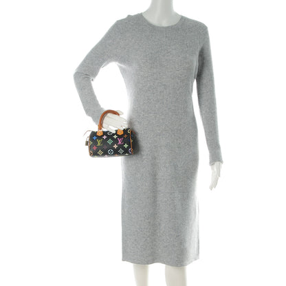 Louis Vuitton Monogram Multicolor Mini Sac HL Speedy Black 2 of 7