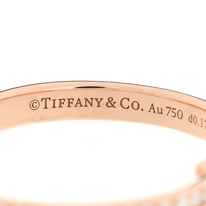 Tiffany 18K Rose Gold Diamond Lock Ring 62 10 4 of 6