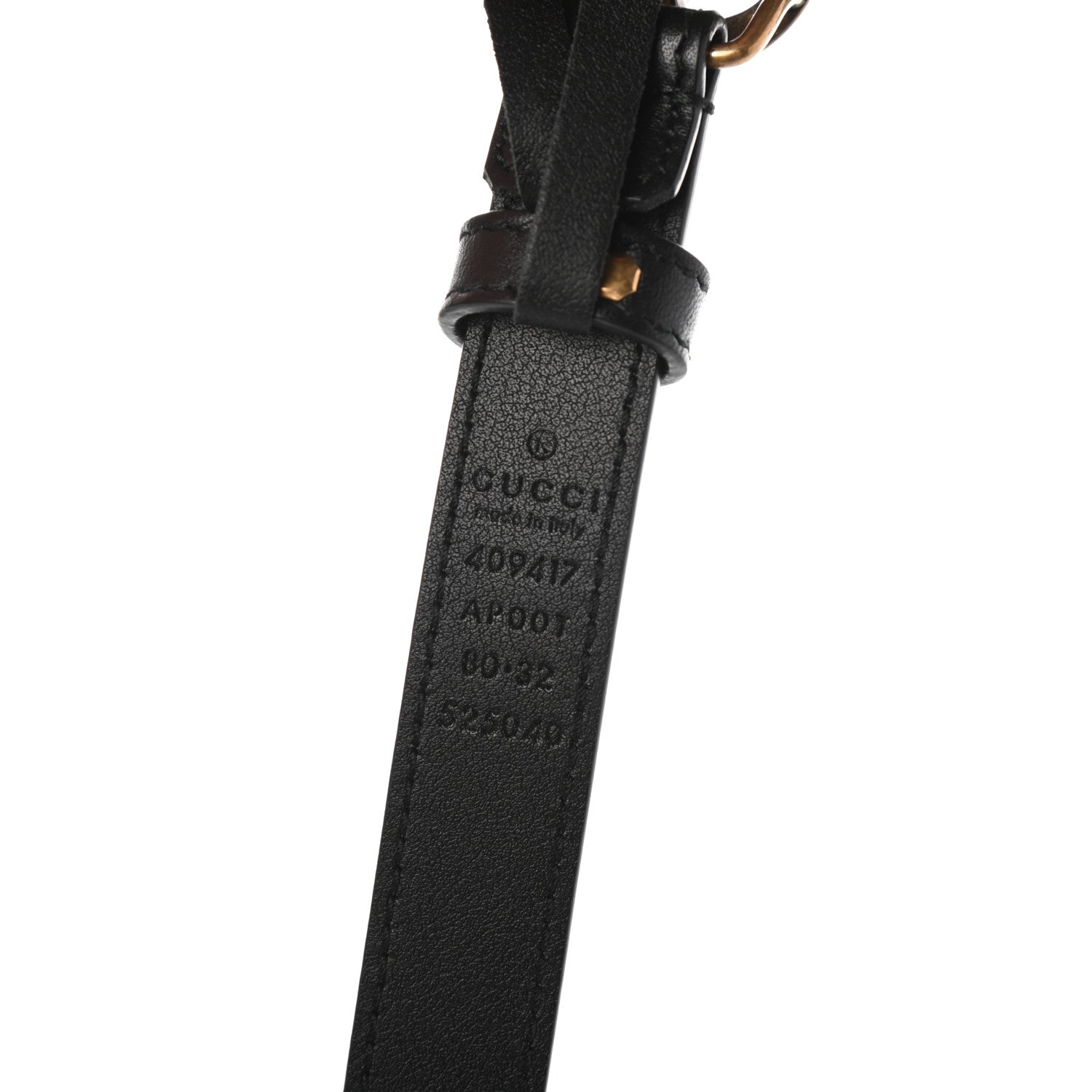 Gucci Calfskin Double G 20mm Belt 80 32 Black 5 of 5