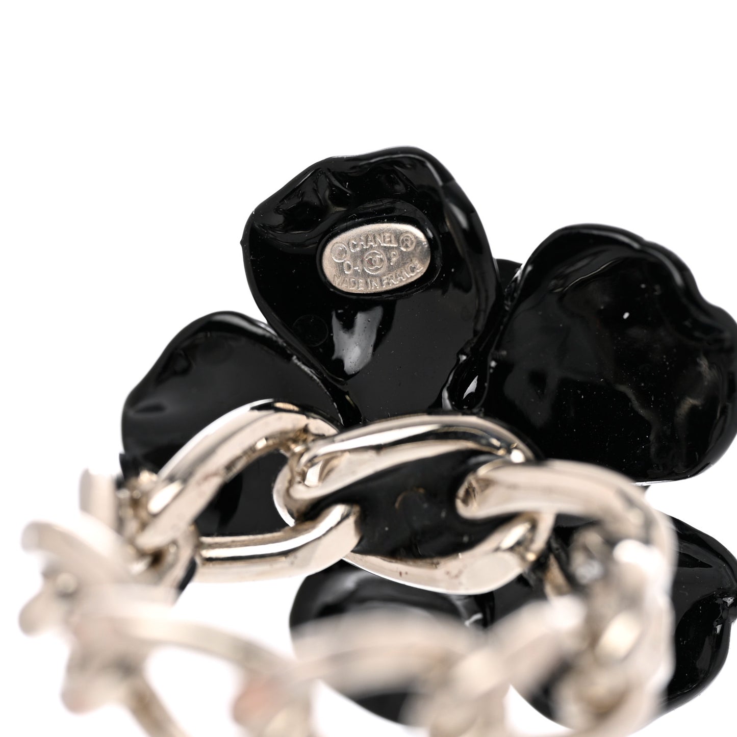 Palladium Resin CC Camellia Ring 7.5 Black