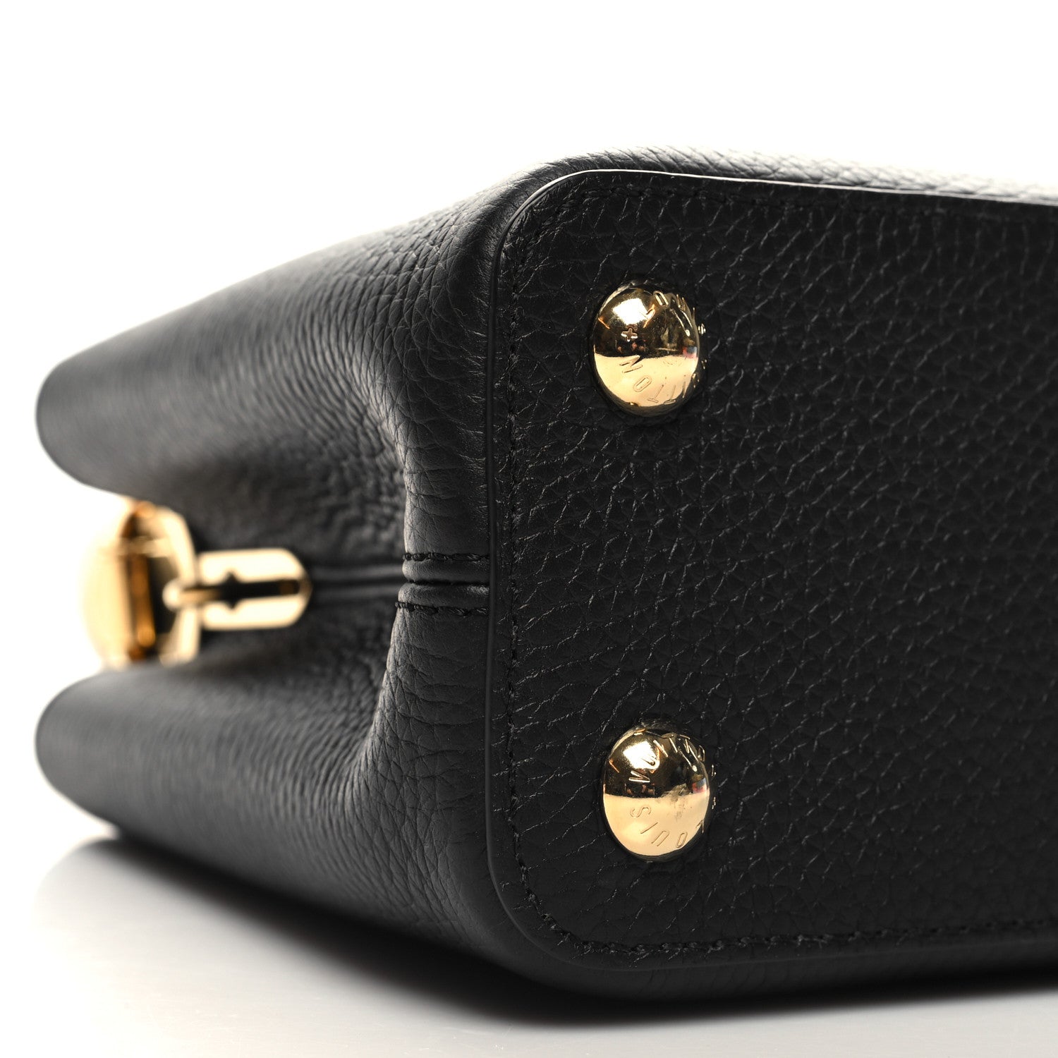 Louis Vuitton Taurillon Shearling Enamel Blossoms Capucines BB Black 9 of 10