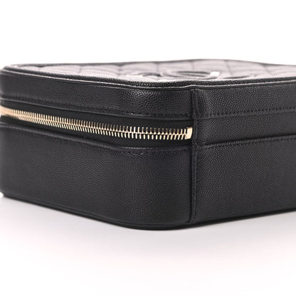 Chanel Caviar Quilted Medium CC Filigree Vanity Case Black 9 of 11