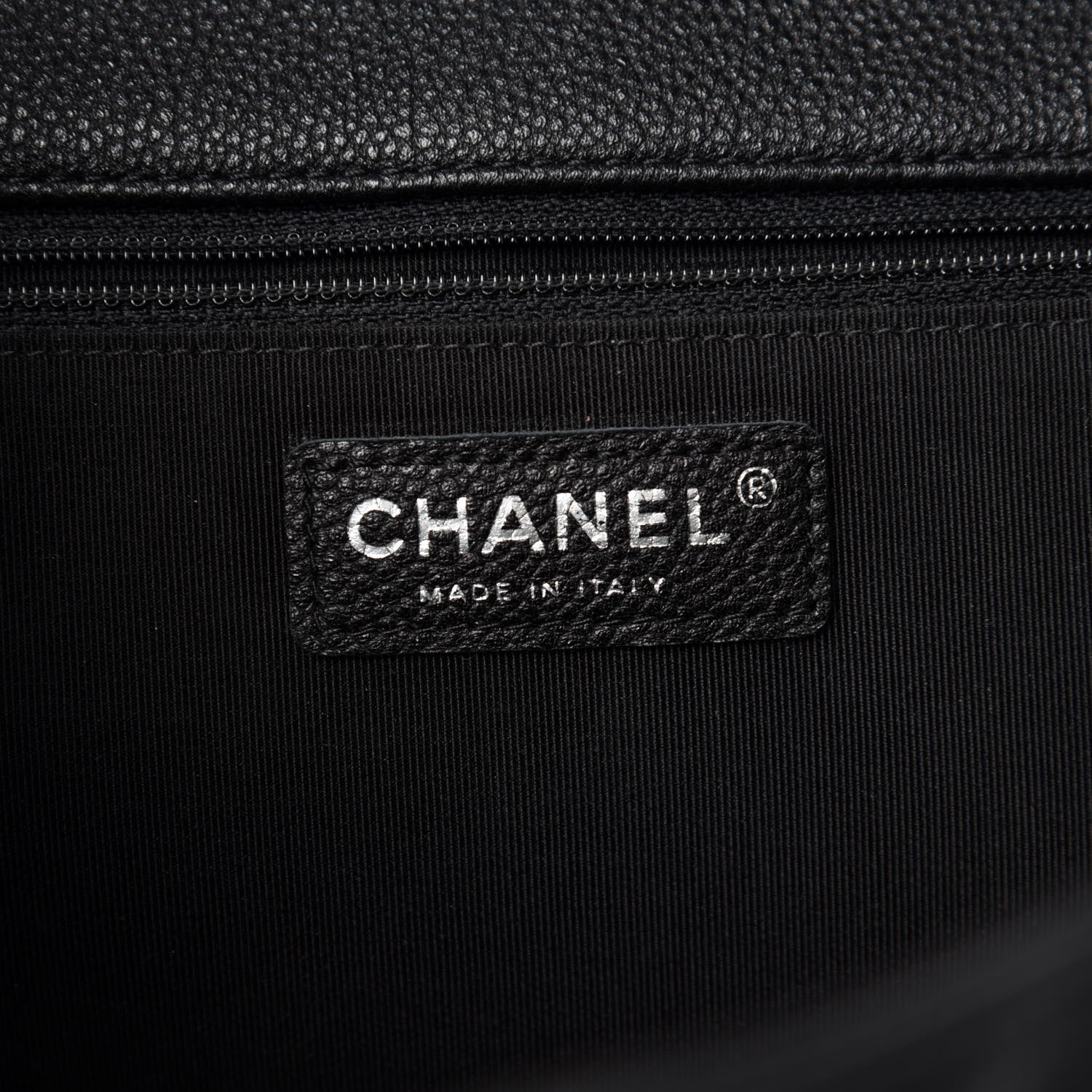 Chanel Caviar Chevron Quilted Large Puffy CC Flap Black 8 of 11