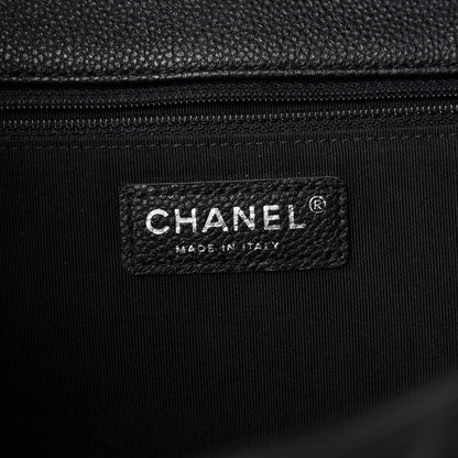 Chanel Caviar Chevron Quilted Large Puffy CC Flap Black 8 of 11