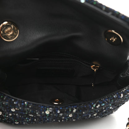 Chanel Tweed Mini Pearl Handle Flap Black Ecru 5 of 10