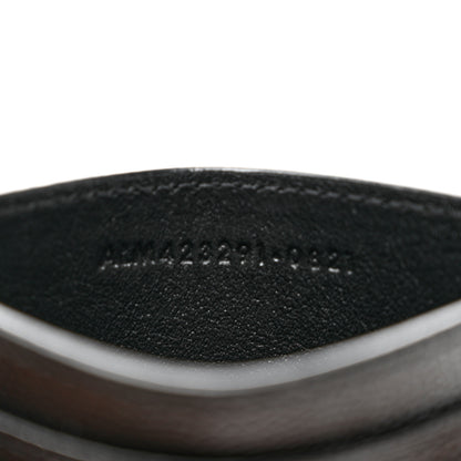 Saint Laurent Grain De Poudre Matelasse Chevron Monochrome Monogram Credit Card Case Black 7 of 7