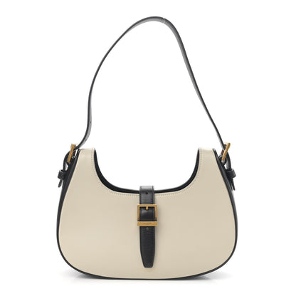 Saint Laurent Shiny Calfskin Le Fermoir Hobo Blanc Vintage Black 1 of 10