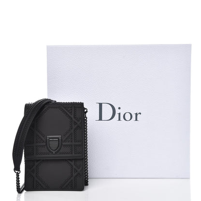 Christian Dior Ultra Matte Calfskin Studded Vertical Diorama Black 8 of 8