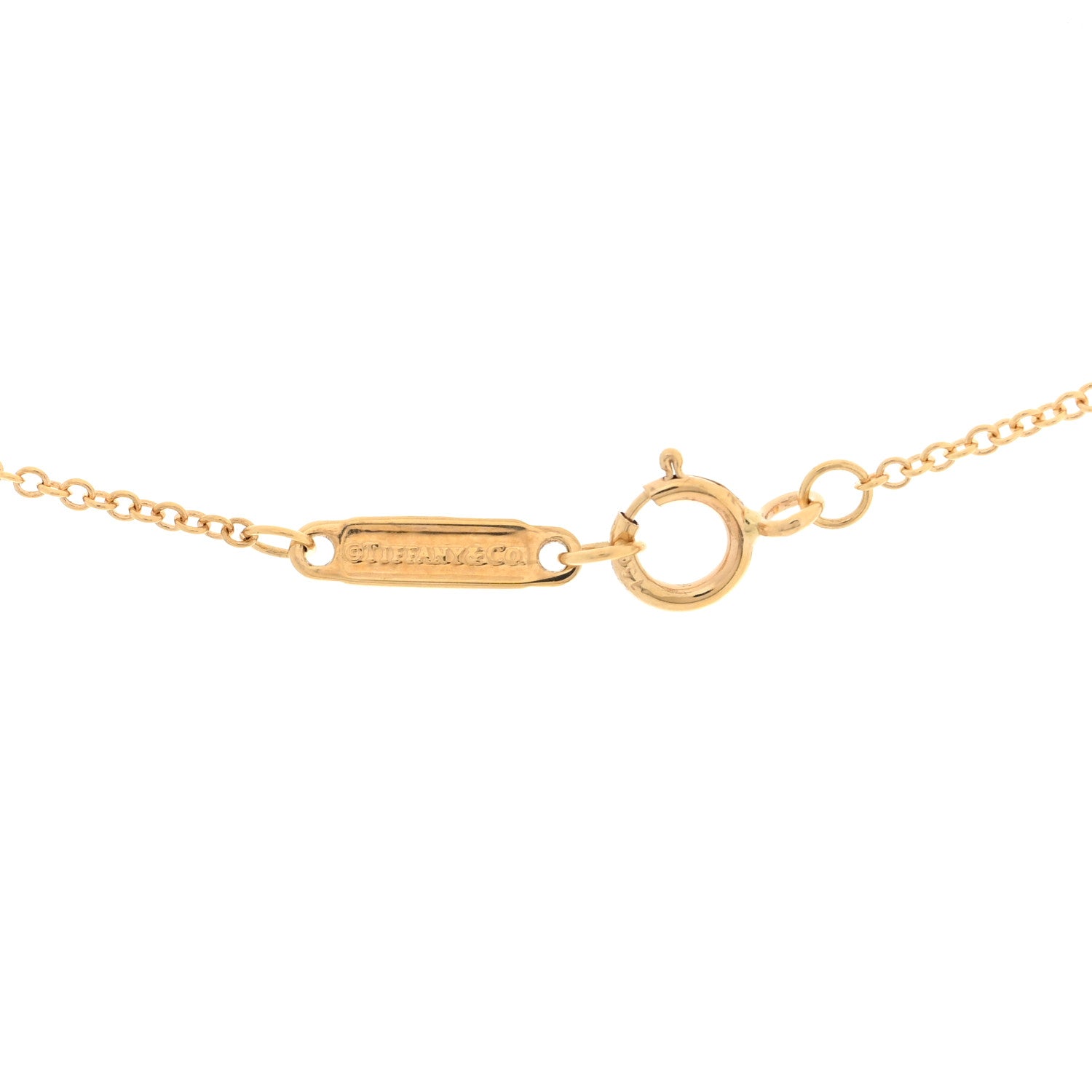 Tiffany 18K Yellow Gold Diamond Small T Smile Pendant Necklace 4 of 5