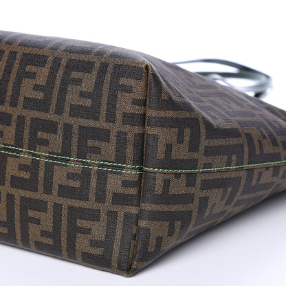 Fendi Zucca Spalmati Clover Print Medium Roll Tote Tobacco 8 of 11
