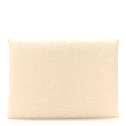 Hermes Epsom Calvi Duo Card Case Craie 1 of 7