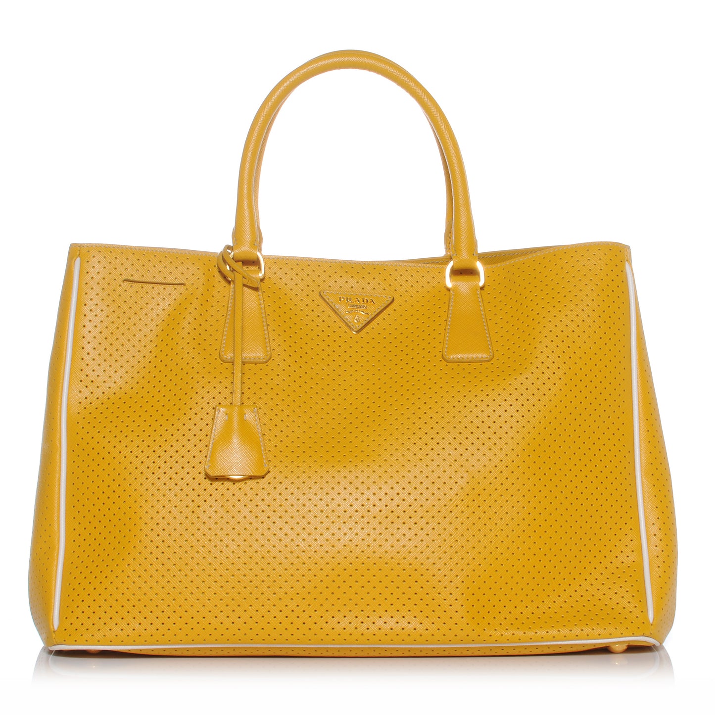 Saffiano Perforated Tote Mimosa