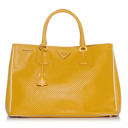 Prada Saffiano Perforated Tote Mimosa 1 of 8